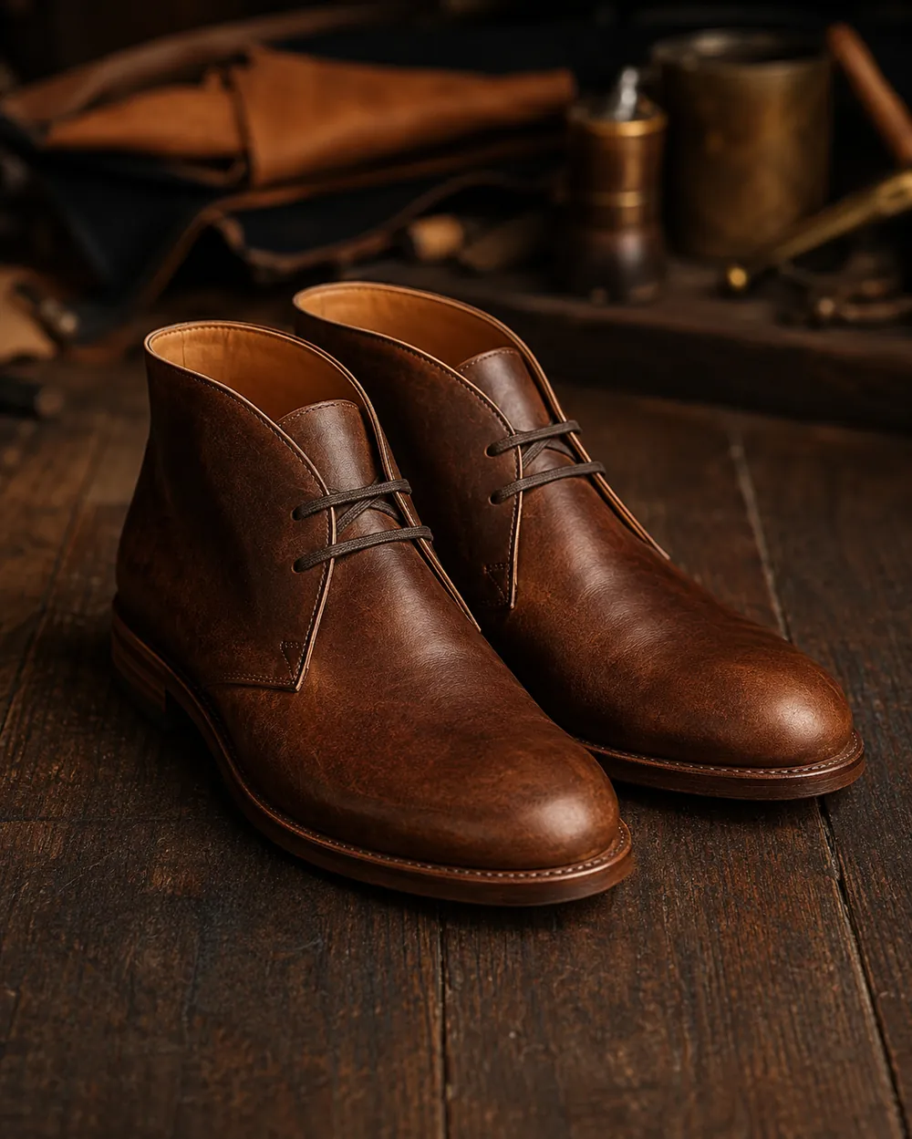 Chukka Boot — handcrafted full-grain leather, Akhan Leather Agra