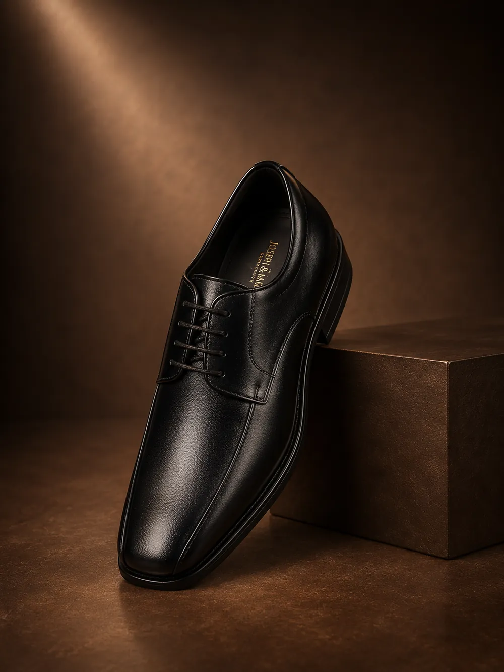 Square-Toe Derby — handcrafted full-grain leather, Akhan Leather Agra