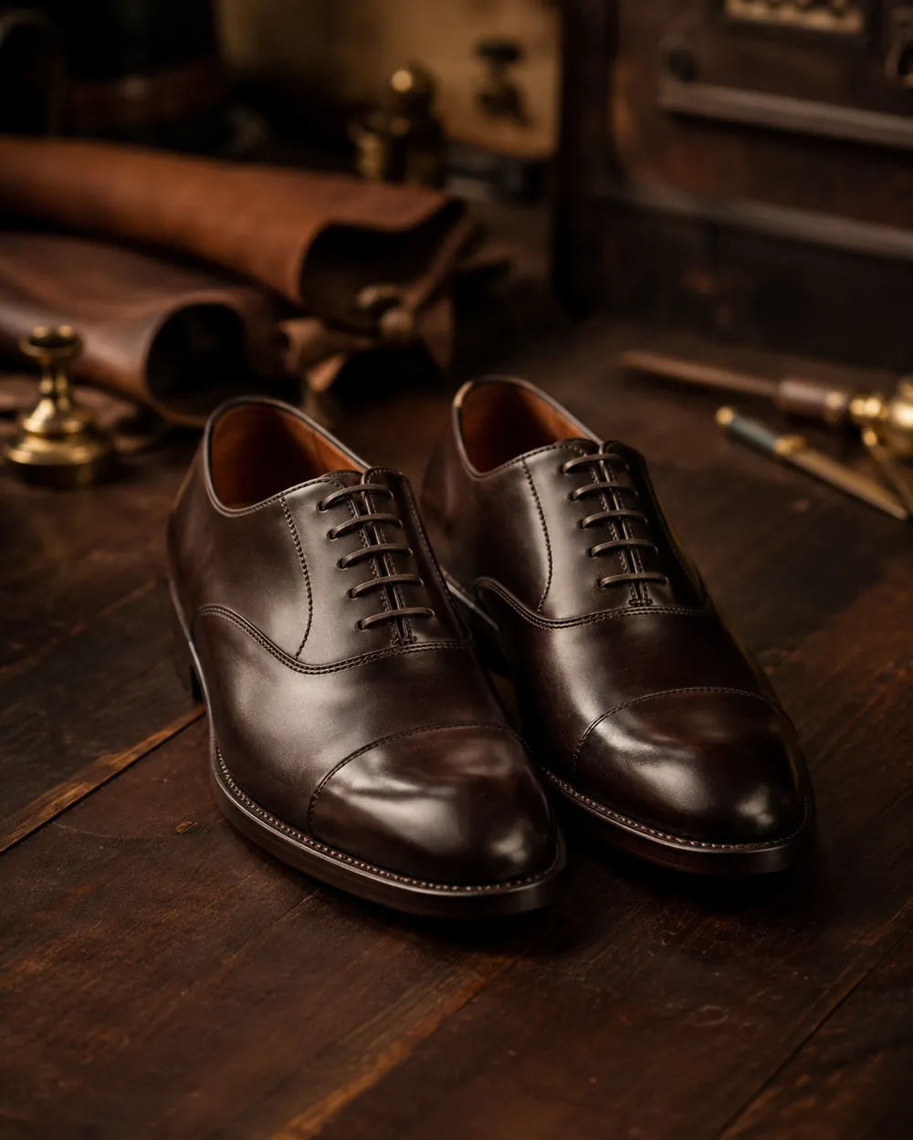 Classic Oxford — handcrafted full-grain leather, Akhan Leather Agra